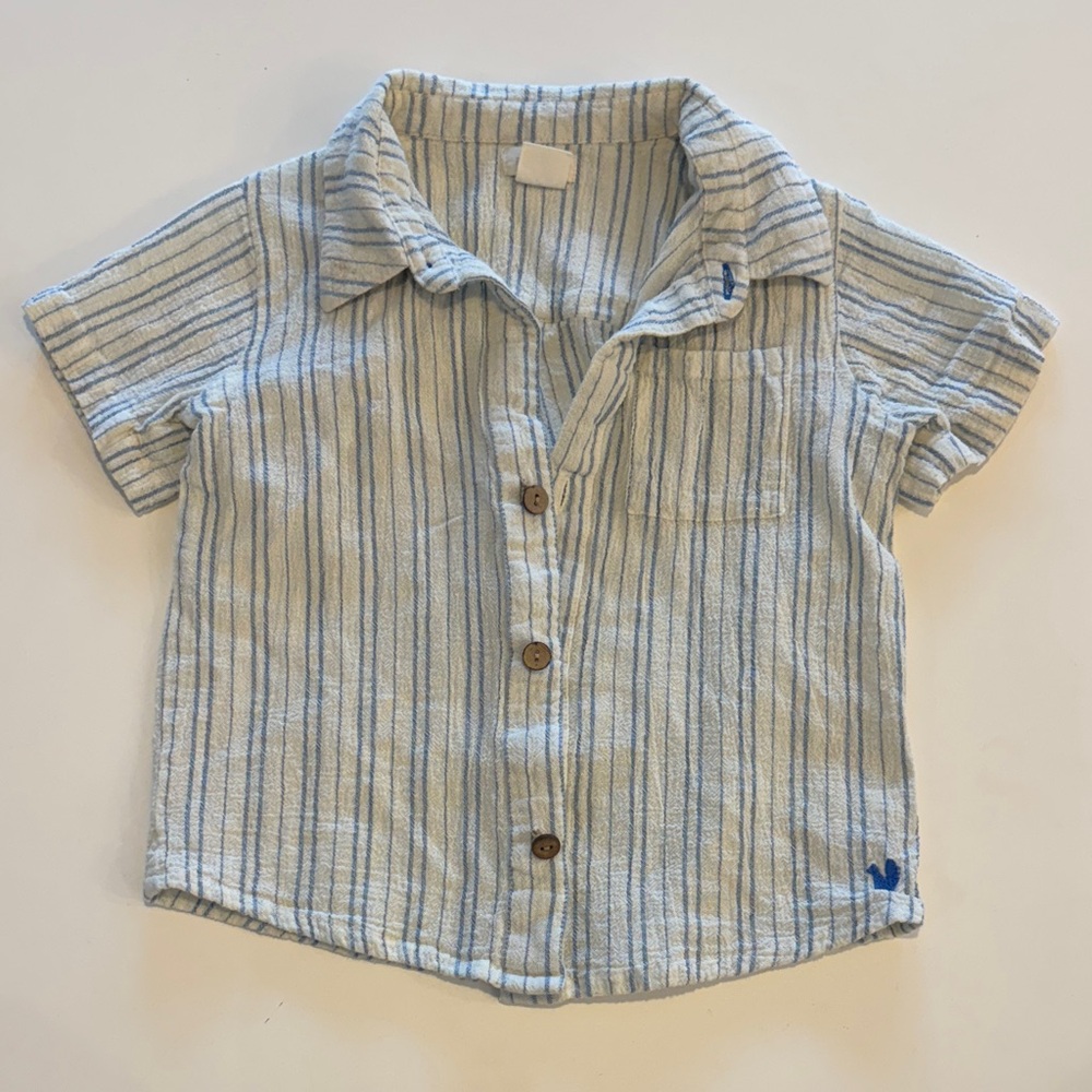 Blue Rooster Collection Light Blue Striped Button Down Shirt